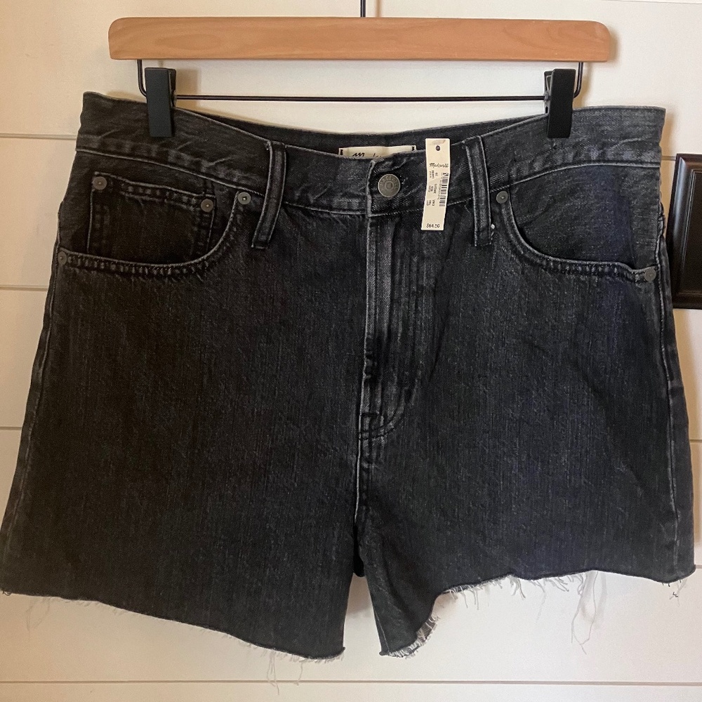 NWT Madewell The Perfect Jean Short, Black, Size 30